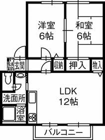 サンビレッジ川合Ｂの間取り