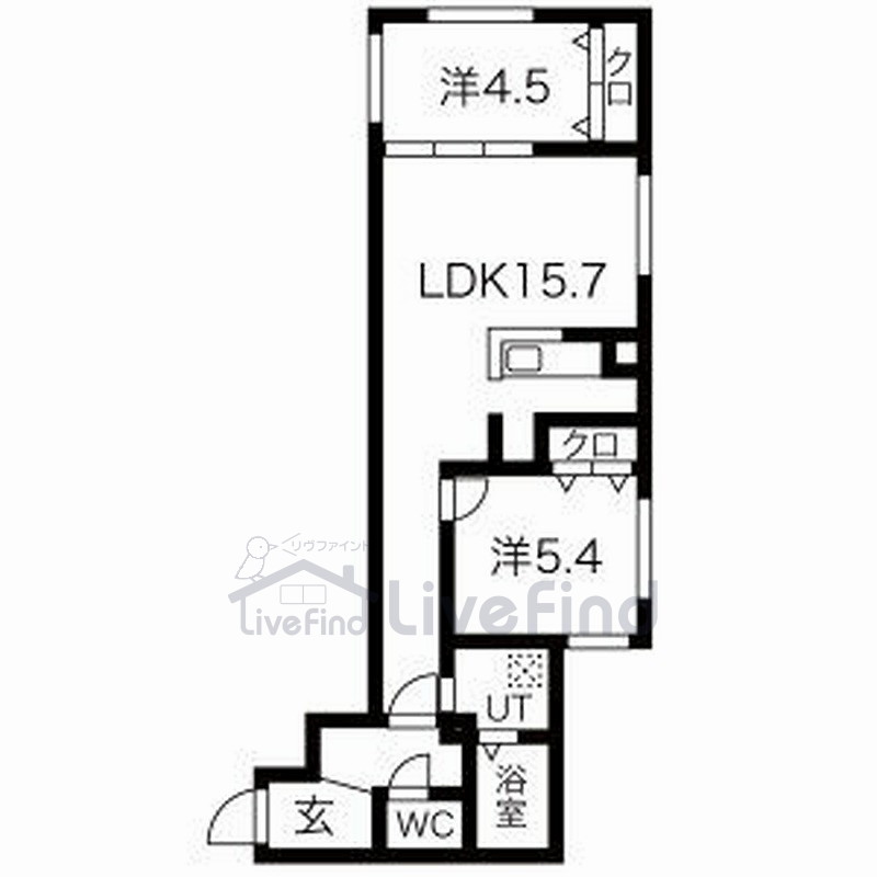 札幌市厚別区厚別南のマンションの間取り