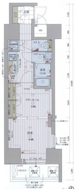 大阪市北区太融寺町のマンションの間取り