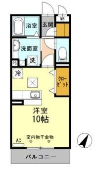 豊田市堤町のアパートの間取り