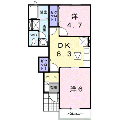 めぞん佐野Ａの間取り