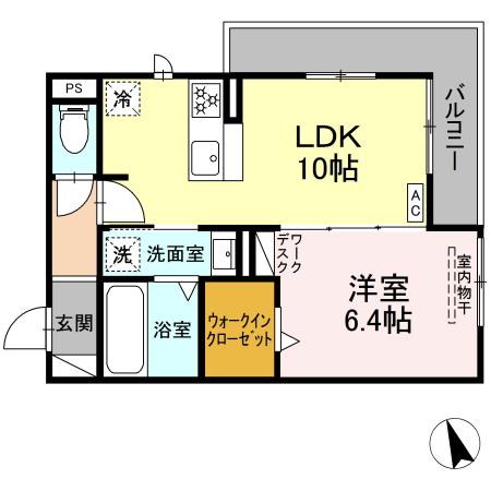 仮）D-ROOM岐阜市福光東PJ　A棟の間取り