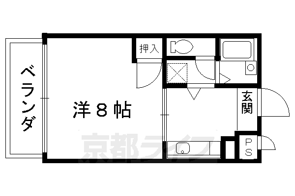 京都市下京区廿人講町のマンションの間取り