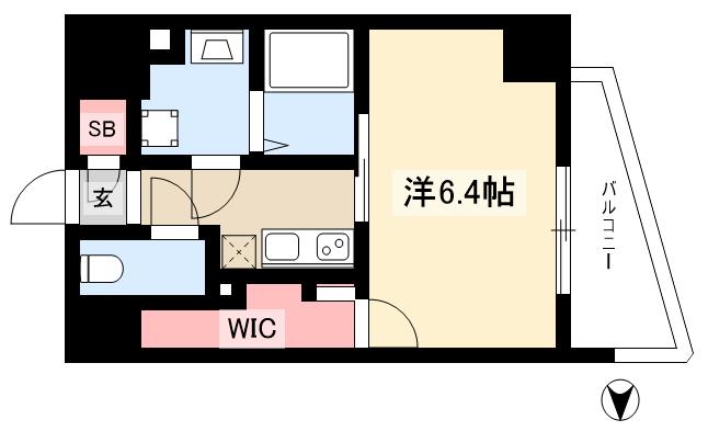 S-RESIDENCE浅間町の間取り