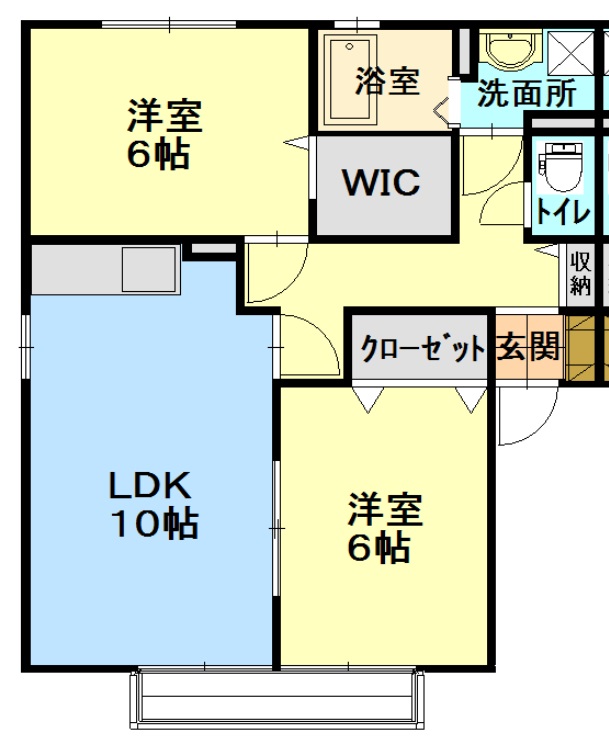 那珂郡東海村舟石川駅東のアパートの間取り