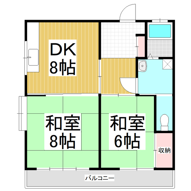 花園コーポの間取り