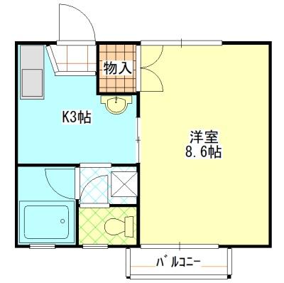 中野コーポ　南棟の間取り