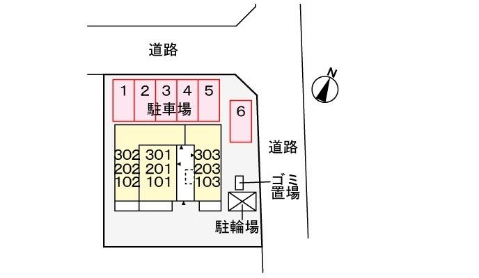 【さいたま市見沼区春岡のアパートの駐車場】