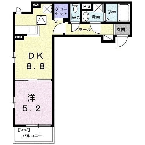 さいたま市見沼区春岡のアパートの間取り