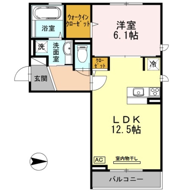 神戸市北区谷上東町のアパートの間取り