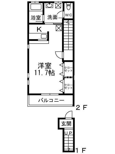 フジパレスフォーゲルIII番館の間取り