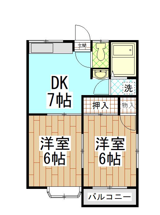 横尾アパートの間取り