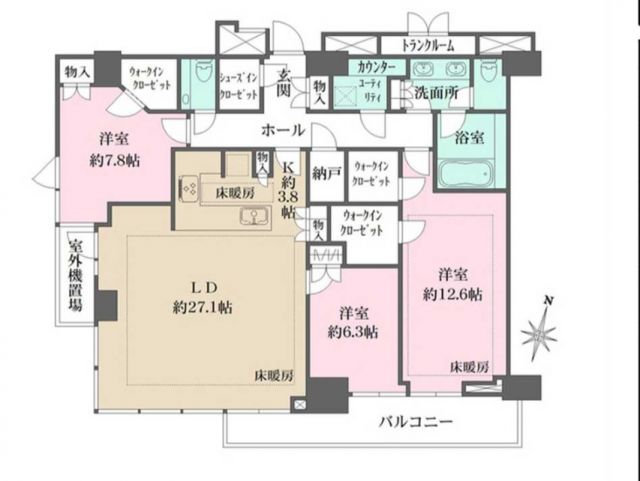 パークコート千代田一番町の間取り