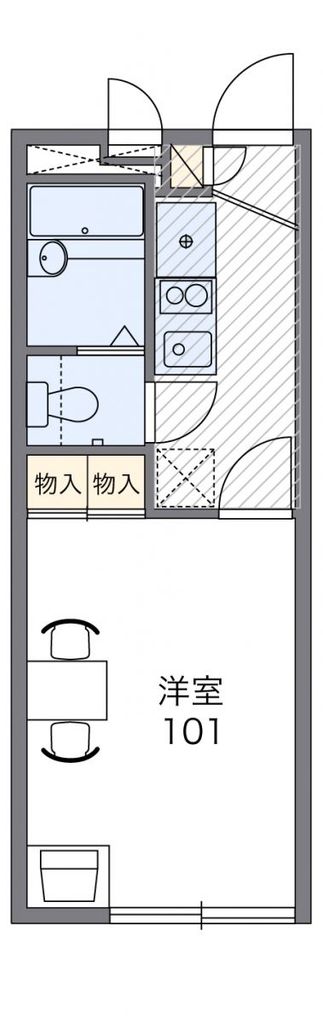 レオパレスイラブルロードの間取り