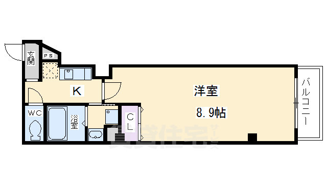 京都市下京区神明町のマンションの間取り