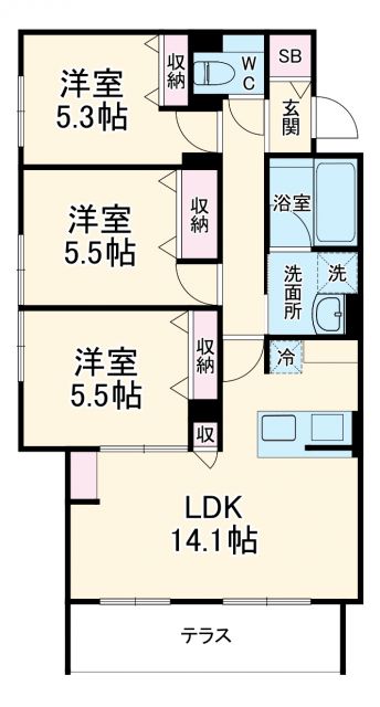 シエロ　アズールの間取り