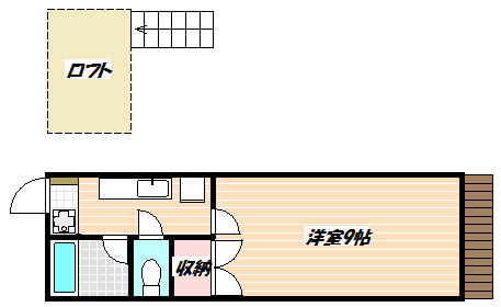 市川市河原のアパートの間取り