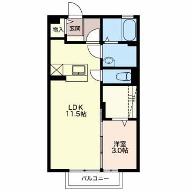 駿東郡清水町堂庭のアパートの間取り