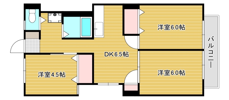 【大阪市生野区巽中のマンションの間取り】