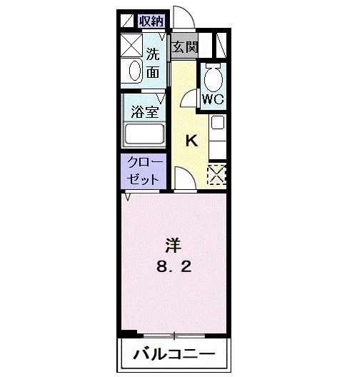 堺市東区日置荘原寺町のアパートの間取り