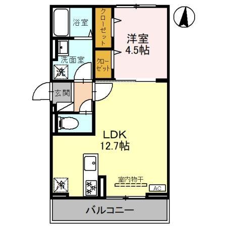 アンソレイユ八日市の間取り