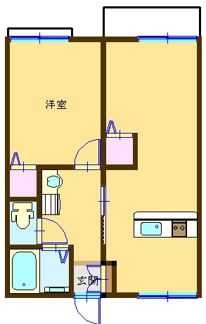 青木ハイツ　Ｂ棟の間取り