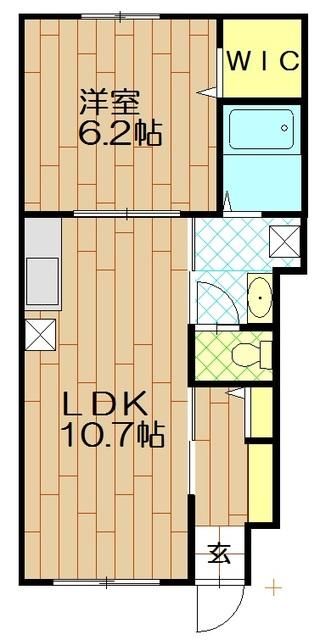 川越市吉田新町のアパートの間取り