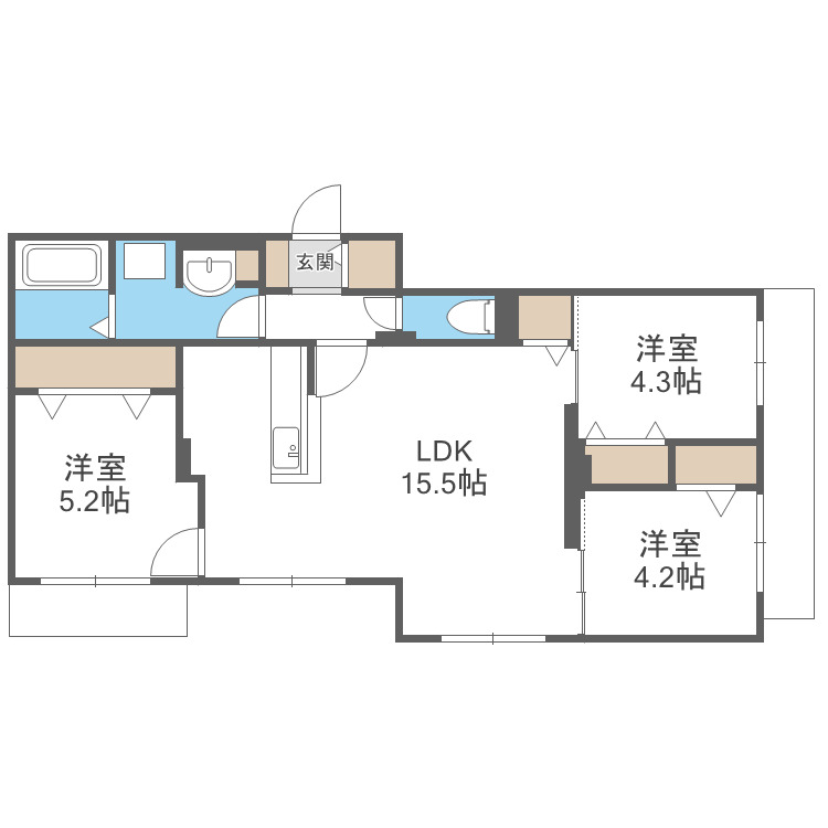 仮)MJクレスト麻生の間取り