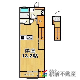 鳥栖市宿町のアパートの間取り