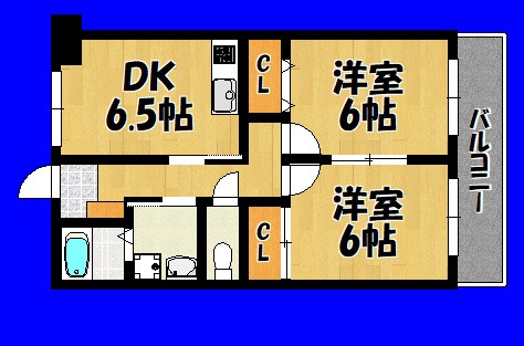 糸島市波多江駅南のマンションの間取り