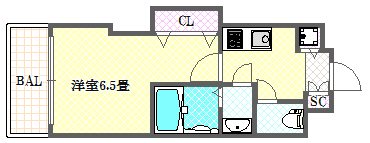 ラグゼ難波西Iの間取り