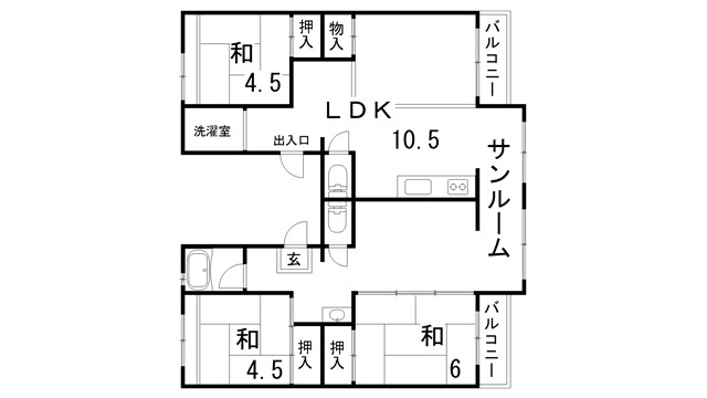 UR花山東の間取り