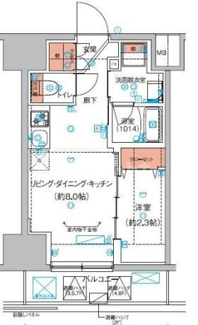 豊島区巣鴨のマンションの間取り