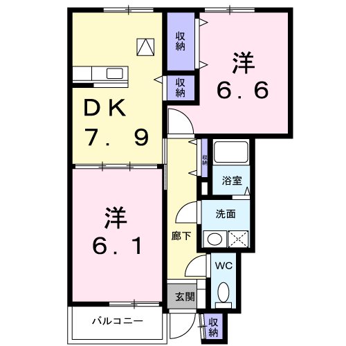 ファミーユ佐久の間取り