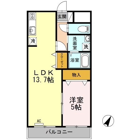 アステラス湯田の間取り