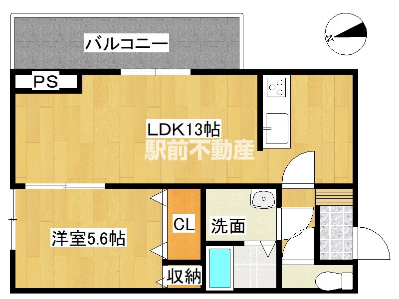 鳥栖市田代本町のアパートの間取り