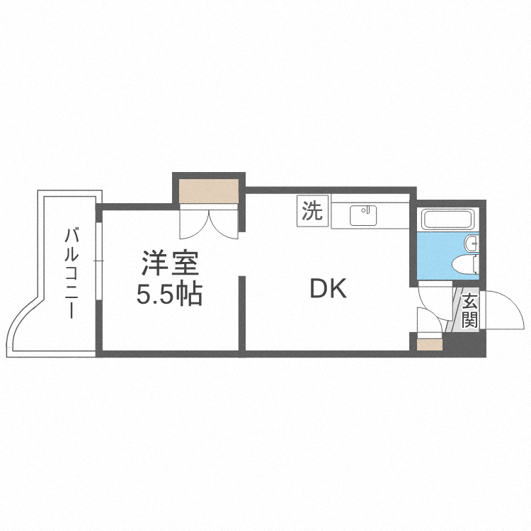 札幌市中央区南四条東のマンションの間取り