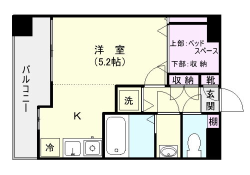 鹿児島市荒田のマンションの間取り