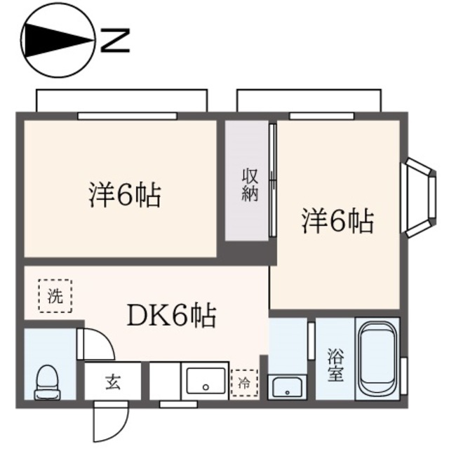 相模原市南区栄町のアパートの間取り