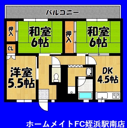 糸島市篠原西のマンションの間取り