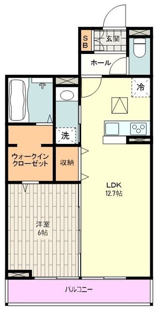 日野市豊田のアパートの間取り