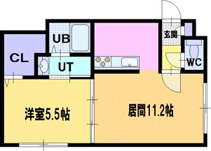 グランメール大谷地の間取り