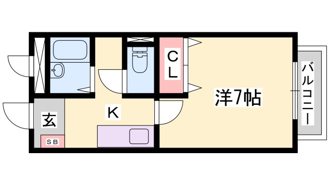 赤穂市長池町のアパートの間取り