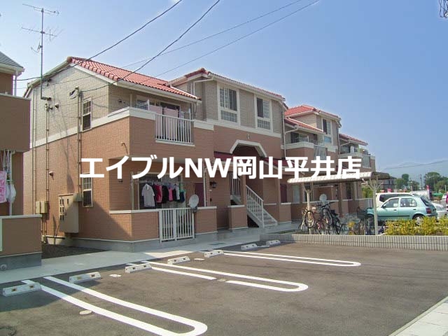 瀬戸内市長船町土師のアパートの建物外観