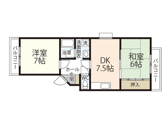 広島市中区白島北町のマンションの間取り