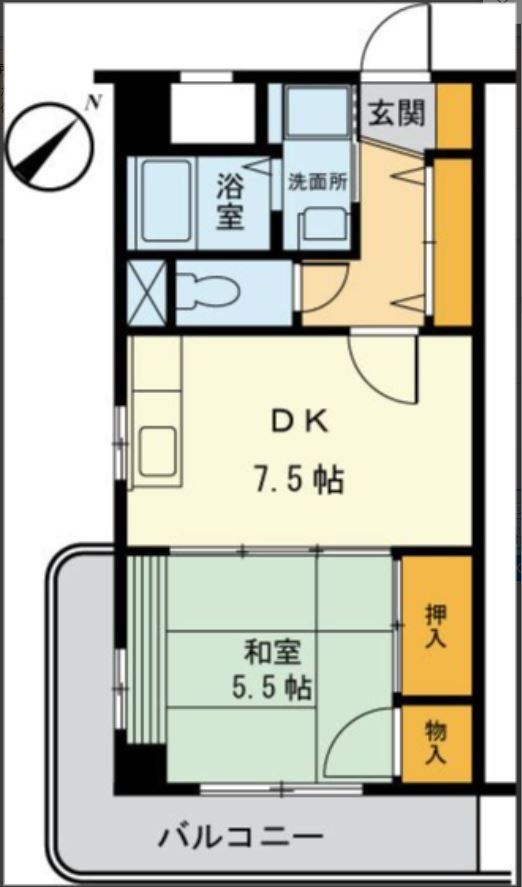 横浜市青葉区田奈町のマンションの間取り