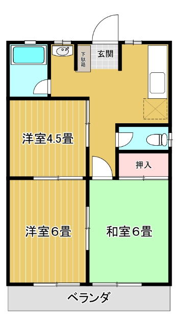 第1パセイニアハイツの間取り写真