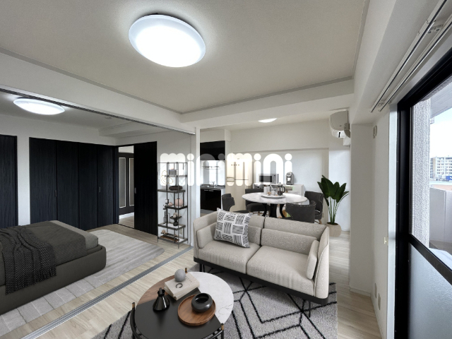 居室・リビング　ＡＩによりバーチェル家具の写真です