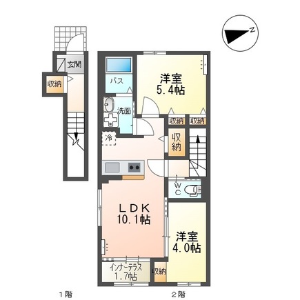 メゾン ドゥ サンテ Bの間取り