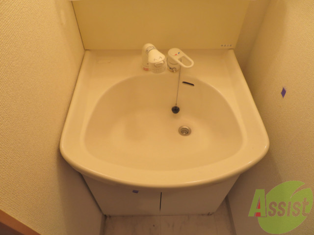 洗面設備　洗面台には、シャワーが設置されているので便利ですね